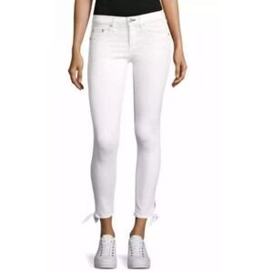 NWT‎ Rag & Bone Stevie Capri Jeans Size 28 White Bow Ankles Denim